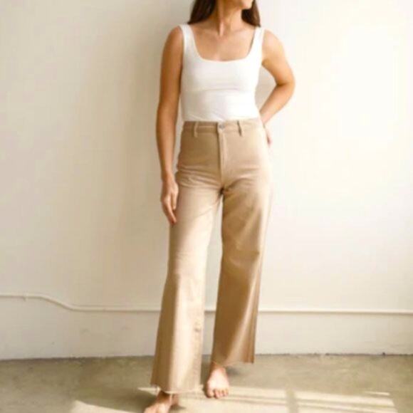 Carly Jeans Jaymee Vintage Wide Leg Tan Size 0 NWT - Picture 1 of 8